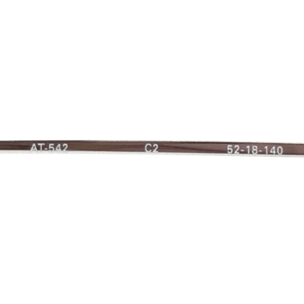 Adin Thomas Eyeglasses Frames AT-542 C2 Black Chrome Cat Eye Wire Rim 52-18-140